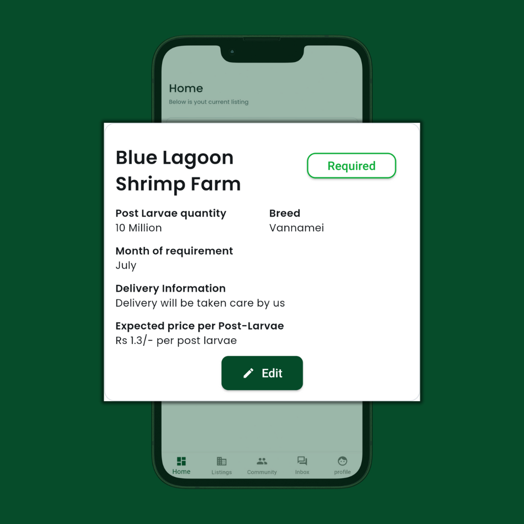 Post-larvae Requirements Interface